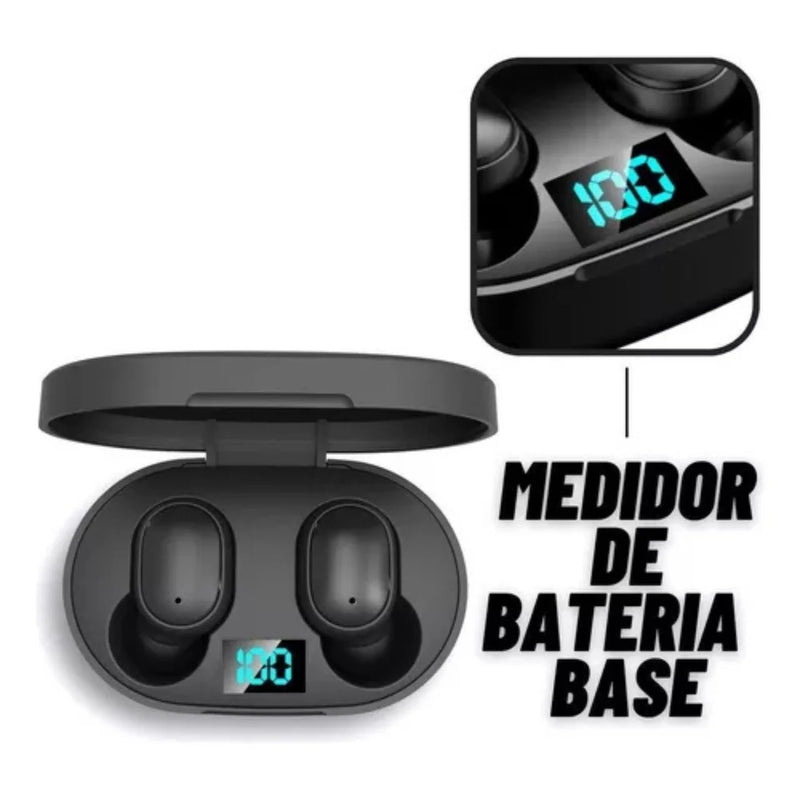 Fone Sem Fio Dual LED Bluetooth Air - Preto