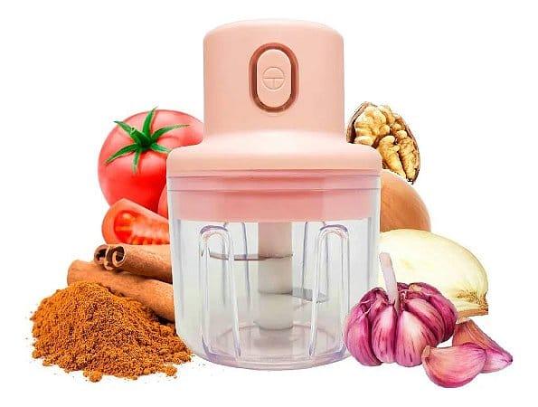 Mini processador de alimentos elétrico 250ml, triturador recarregável sem fio, utensílio de cozinha